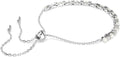 Swarovski Matrix Pendant, Earrings, Bracelet, Crystal Pearl, Round Cut Clear Crystals, Rhodium and Rose Gold-Tone Finishes