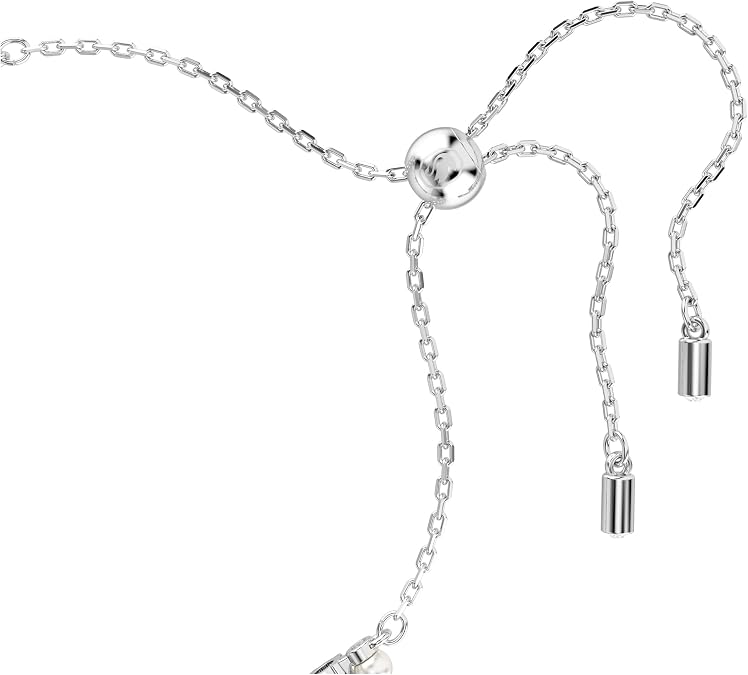 Swarovski Matrix Pendant, Earrings, Bracelet, Crystal Pearl, Round Cut Clear Crystals, Rhodium and Rose Gold-Tone Finishes