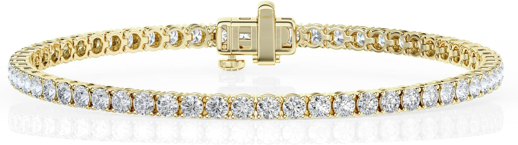 Belacqua Lab Grown Diamond Tennis Bracelet in Sterling Silver Round Cut, 2 to 8 Carat Bracelets, G Color, SI Clarity, Prong Set, Fine Jewelry for Women, Gift